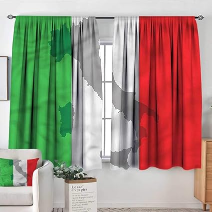 Amazon Com Italian Flag Patio Door Curtains Ight Bocking Country
