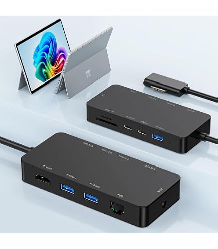 Amazon.com: Microsoft Surface Dock 2 (4X USB-C, 2X USB-A, Gigabit