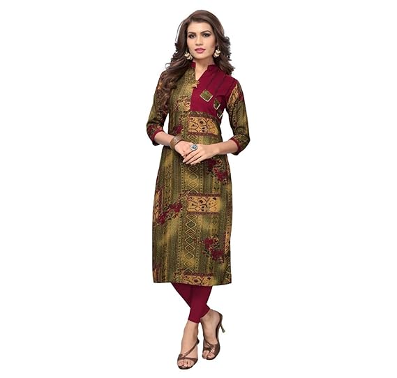 Navabi Export Womens Rayon Fabric Straight Multicolor Kurti (VF-KU-148)