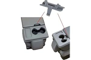 ECOTRIC Center Console Armrest Jump Seat Lid Latch Compatible with 2010-2018 Ford F150 ABS Plastic Gray