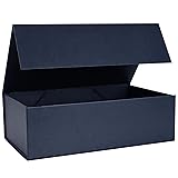 LFBOX Navy Blue Gift Box with Magnetic Lids