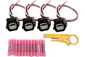 Aokus 4Pcs Reverse Backup Parking Sensor Connector (Parking Aid Sensor Harness) Compatible with Cadillac Buick Chevrolet 15239247 , 25962147 18880032 , 5961310