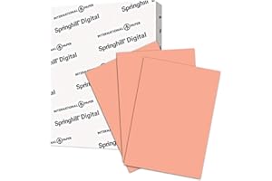 Springhill 8.5” x 11” Salmon Colored Cardstock Paper, 110lb, 199gsm, 250 Sheets (1 Ream) – Premium Heavy Cardstock, Printer Paper with Smooth Finish for Cards, Flyers, Scrapbooking & More – 085300R