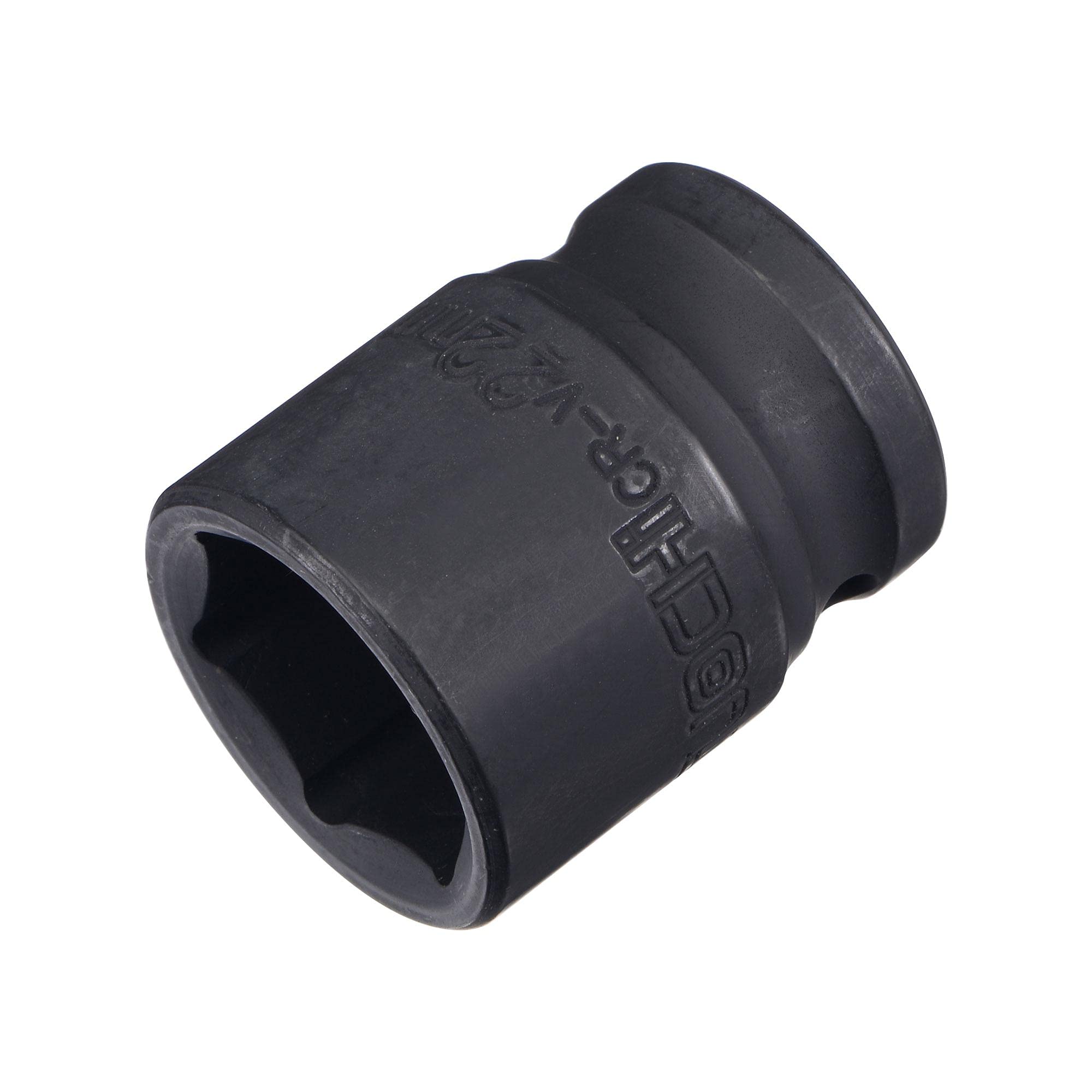 sourcing map 1/2" Drive by 22mm 6-Point Impact Socket, CR-V Steel 1.54" Length, Shallow Metric Sizes
