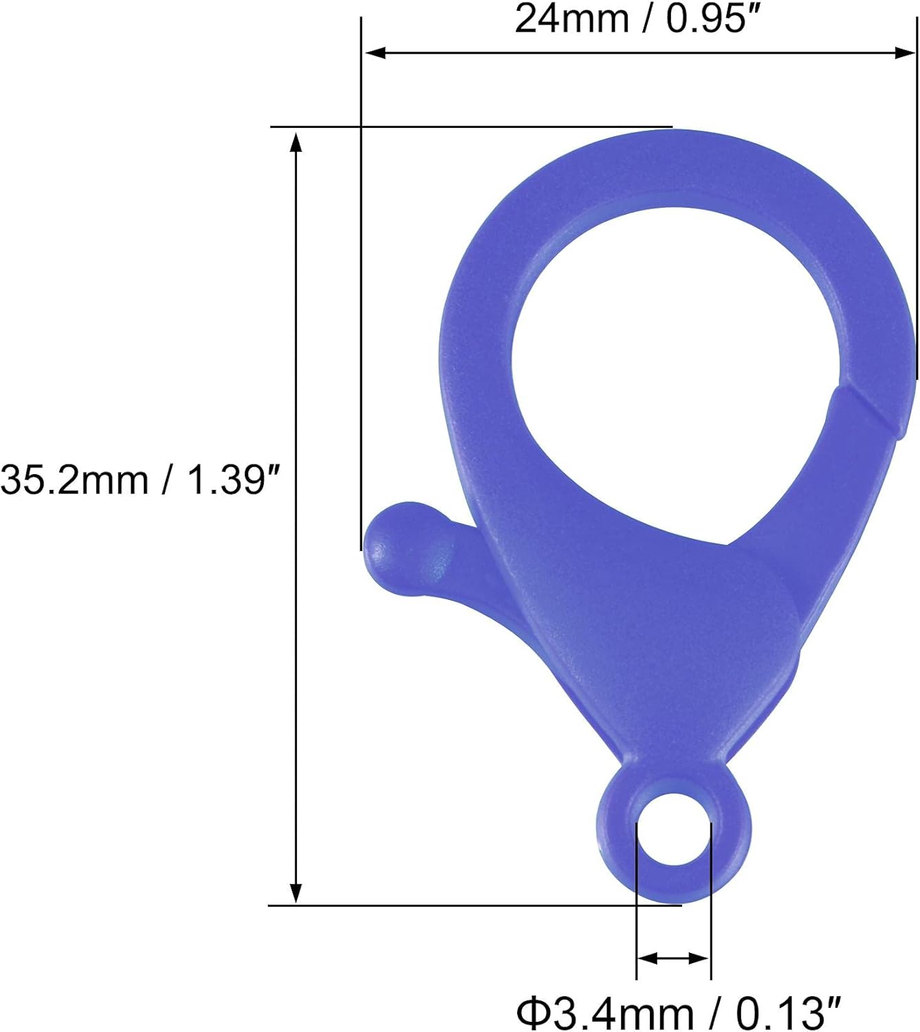 uxcell Plastic Key Chain Clasp Lanyard Snap Hook, 35.2mm Length, Purple, for DIY Crafts, 40pcs : Sports & Outdoors