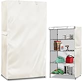 Dalema Storage Shelf Cover,Outdoor Heavy Duty 600D 60''W x 24''D x 72''H Dustproof Waterproof Shelf Covers for Wire Shelving,