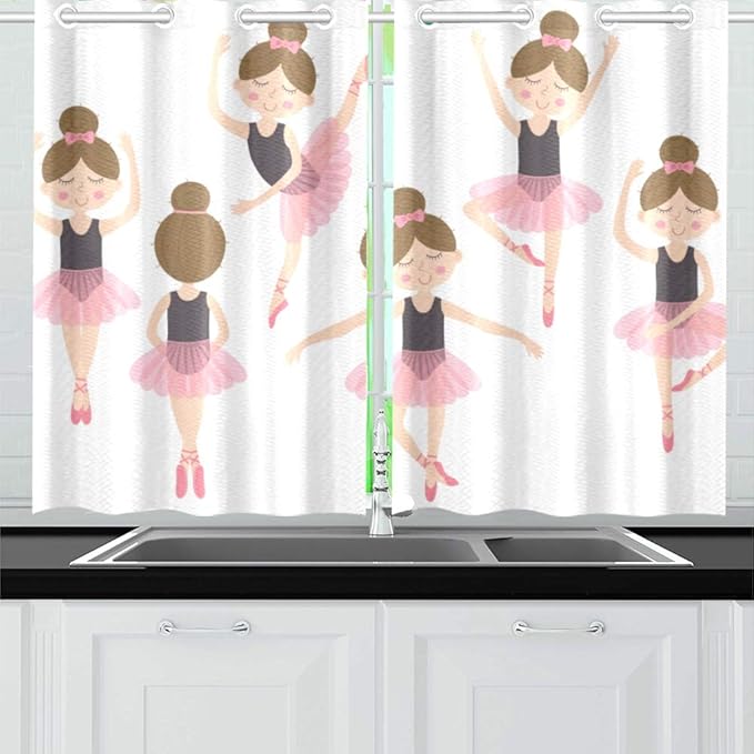Yiayen Cortinas Opacas para niños Bailarina Linda Cortinas de Ventana