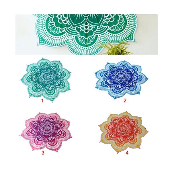 Tapiz Tiro Estera de Yoga Colcha Dormitorio Hippie Mandala Estilo de Bohemio Redonda - Verde | DeHippies.com