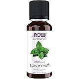 NOW Essential Oils, Spearmint Oil, Stimulating Aromatherapy Scent, Steam Distilled, 100% Pure, Vegan, Child Resistant Cap, 1-