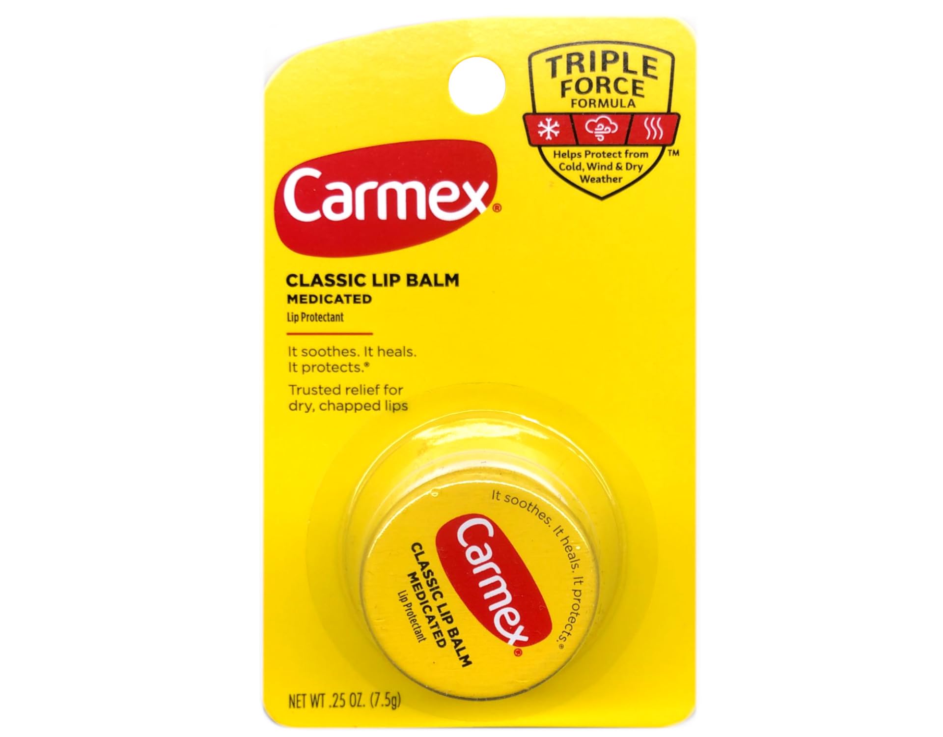 Carmex Lip Balm Pot, Original, 0.25 ounce (Pack of 3)