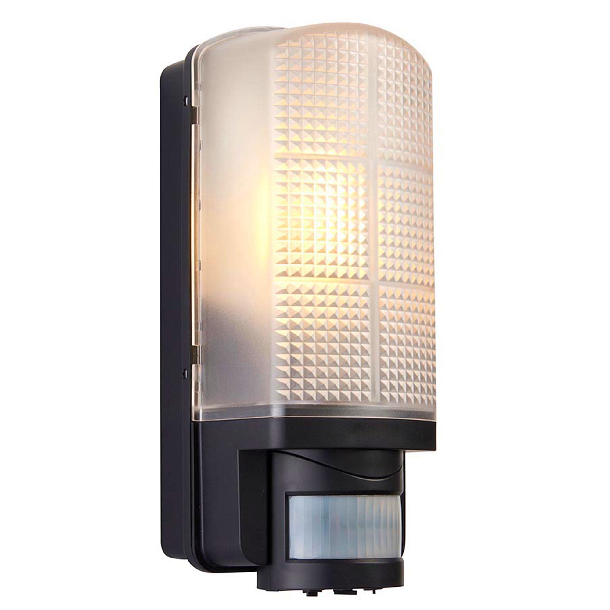 Saxby RH60 Modern Outdoor Garden Porch PIR IP44 Motion Sensor Black Security Wall Light