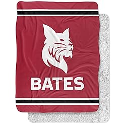 Bates College Blanket, 60"x80" Primary Logo Stripes