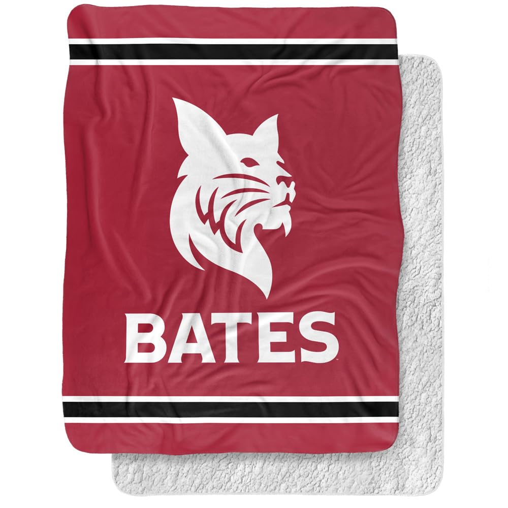Bates College Blanket, 60"x80" Primary Logo Stripes