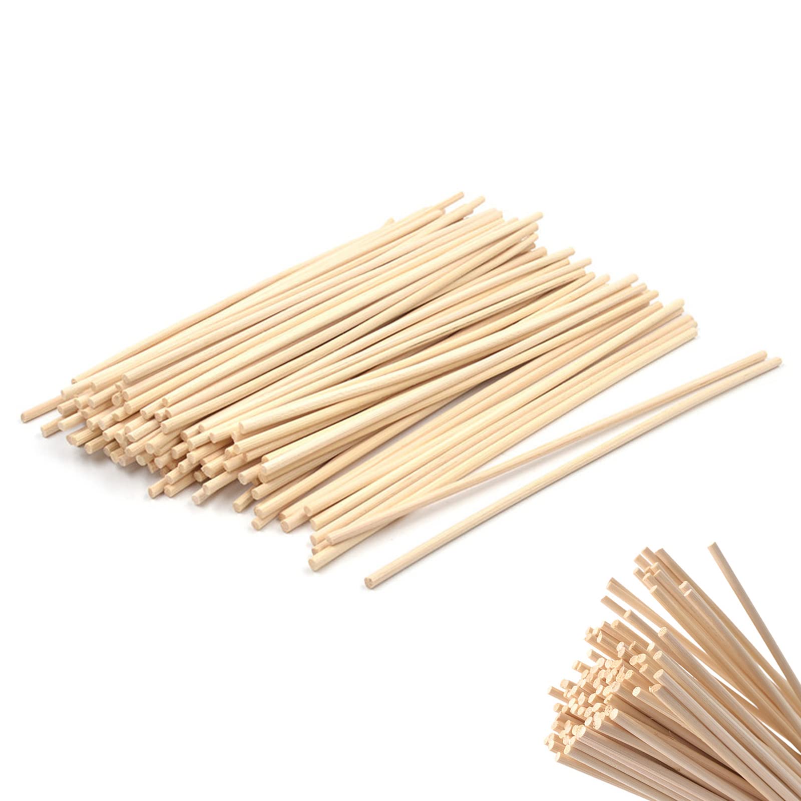 100 PCS Wicker Cane, Caning Material,Wicker Stakes,Diameter 3 m Braided Material, Natural Rattan Cane, Room Fragrance Sticks,Round Natural Rattan Reed for Basket Making and Weaving (L-30CM)