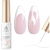 beetles Gel Polish Swirl Nail Art White Gel Liner Nail Polish | 1 pcs 7ml Classic White Color Nails Paint for Thin French Tip Line Soak off UV Lamp Manicure Salon