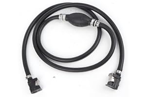 Fuel Line Assembly, Outboard Fuel Se 7Ft 3/8In Boat Motor Fuel Hose Line Assembly, Outboard Fuel Line With Bulb Steel Hose Cl