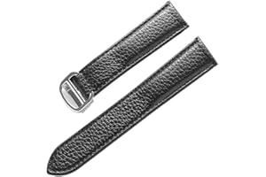 MJMT06 Leather Strap Lychee Pattern Soft Leather Watch Strap Substitute Compatible With Cartier Tank Men's And Women's Strap