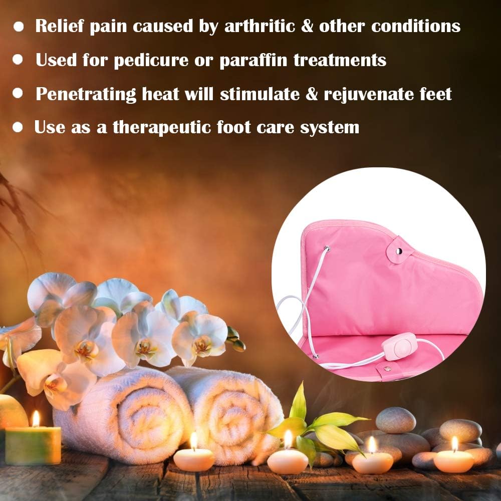 Noverlife Paraffin Wax Heated Booties, Electric Heated Nail Art Pedicure Foot Cover - Image 4