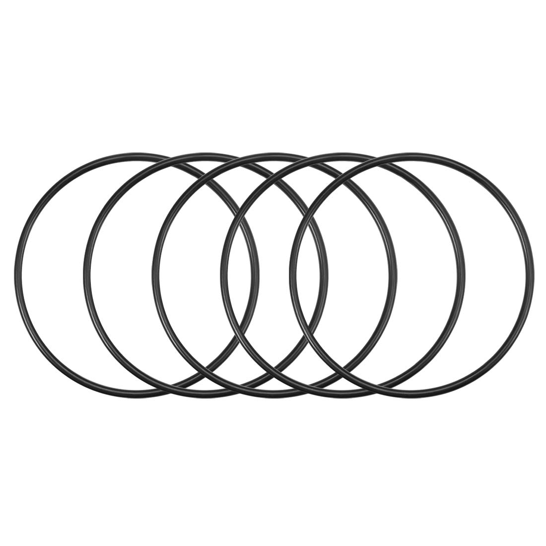 sourcing map Nitrile Rubber O-Rings 62.06mm OD 56.82mm ID 2.62mm Width, Metric Nitrile Rubber Sealing Gasket, Pack of 5