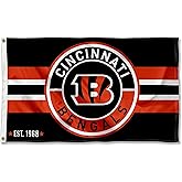 Cincinnati Bengals Patch Button Circle Logo Flag Large 3x5 Banner