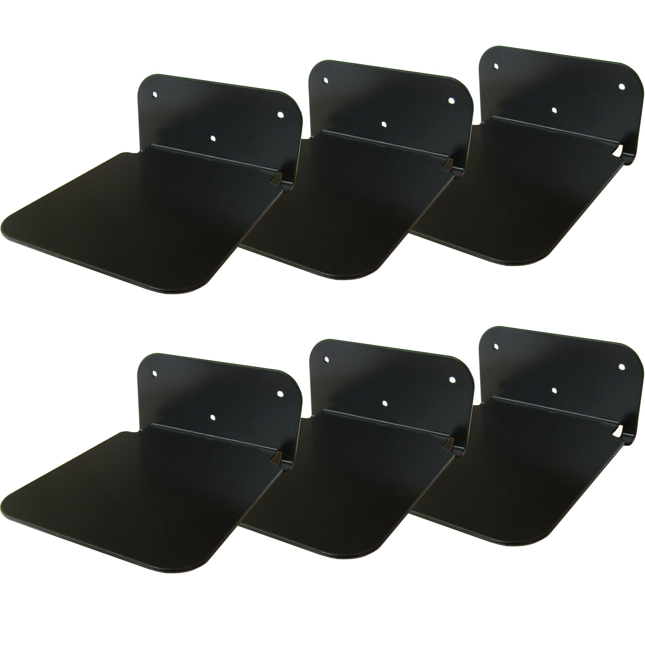 Galleksa Invisible Concealed Floating Metal Bookshelf Wall Mounted Storage for Home Room Creative Decoration Bookshelves (6 - Pack, Black)