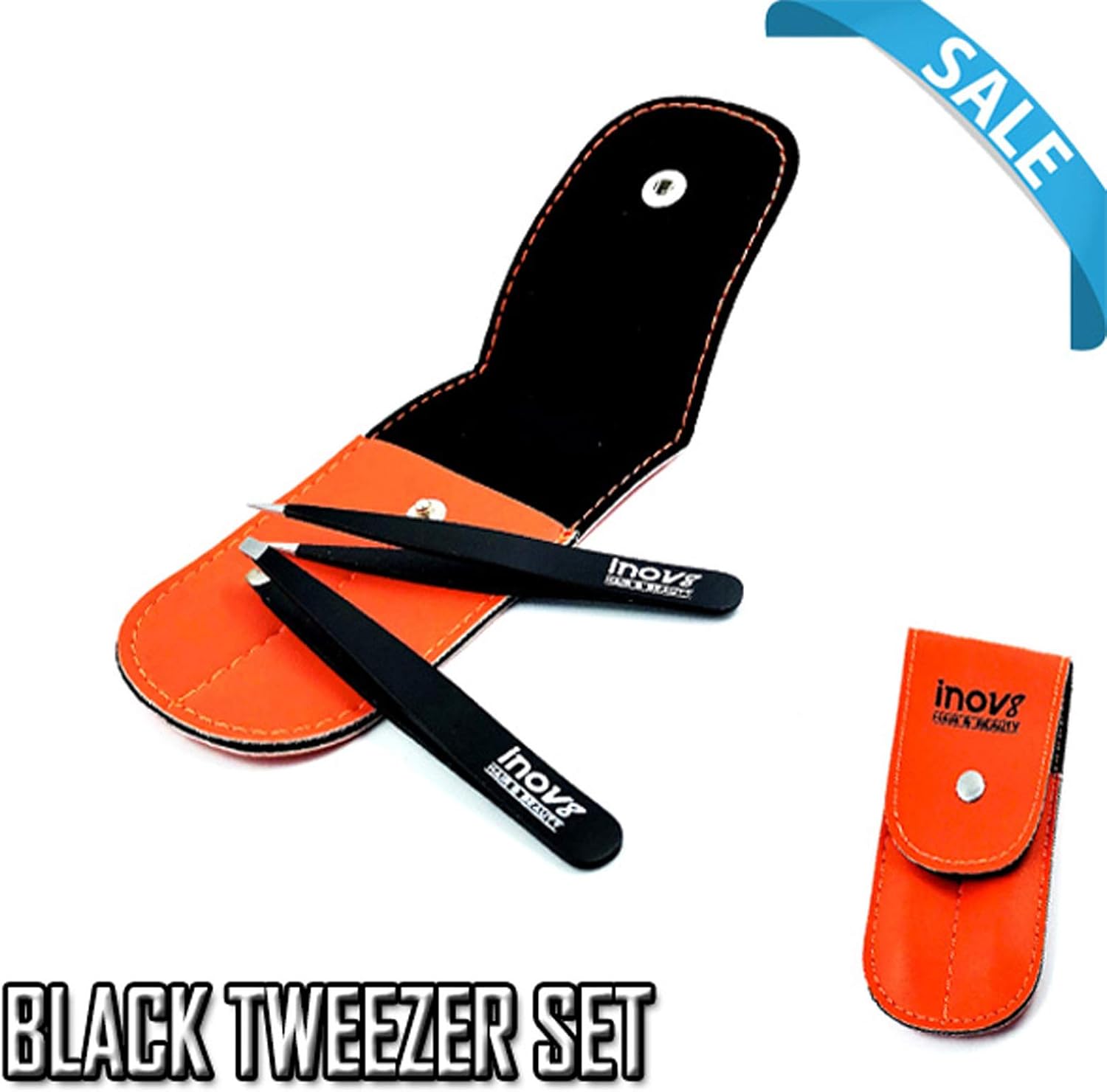 4 Inches Eyebrow Tweezers Plucking 2 Pieces Set For Ingrown Hair