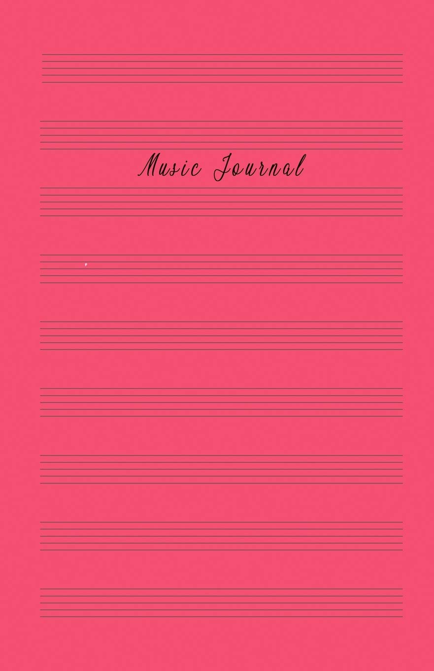 Music Journal: Music Manuscript Paper, Staff Paper, Musicians Notebook (Music Composition Books) 5.06 x 7.81 inches, 100 pages Red Soft Cover