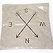 Akery Retro Compass Cotton Linen Throw Pillow Cases Decorative Cushion Covers , 18