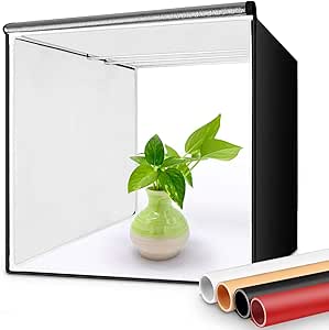 FOSITAN Caja de Luz 40x40cm Caja de Fotografía Estudio ...