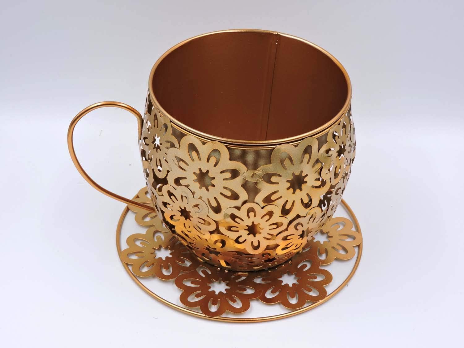 Amazon Com Shabby Chic Excuisite Tea Cup Shaped Floral Planter