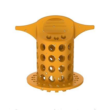 Hair Catcher/Strainer Stopper Clogging Stand-Up Shower Stall Drain for Bathtub and Kitchen by FineUsea (Orange)