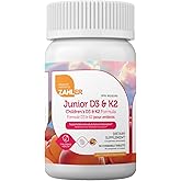 Zahler - Junior Vitamin D3 + K2 Chewable Tablets for Kids| Vitamin D for Kids 2000 IU | Delicious Vitamin D K2 Chews to Support Healthy Bones & Teeth - Kosher, Less Sugar Than Gummies (90 Count)
