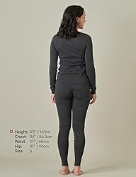 LAPASA Womens 100% Merino Wool Base Layer Set