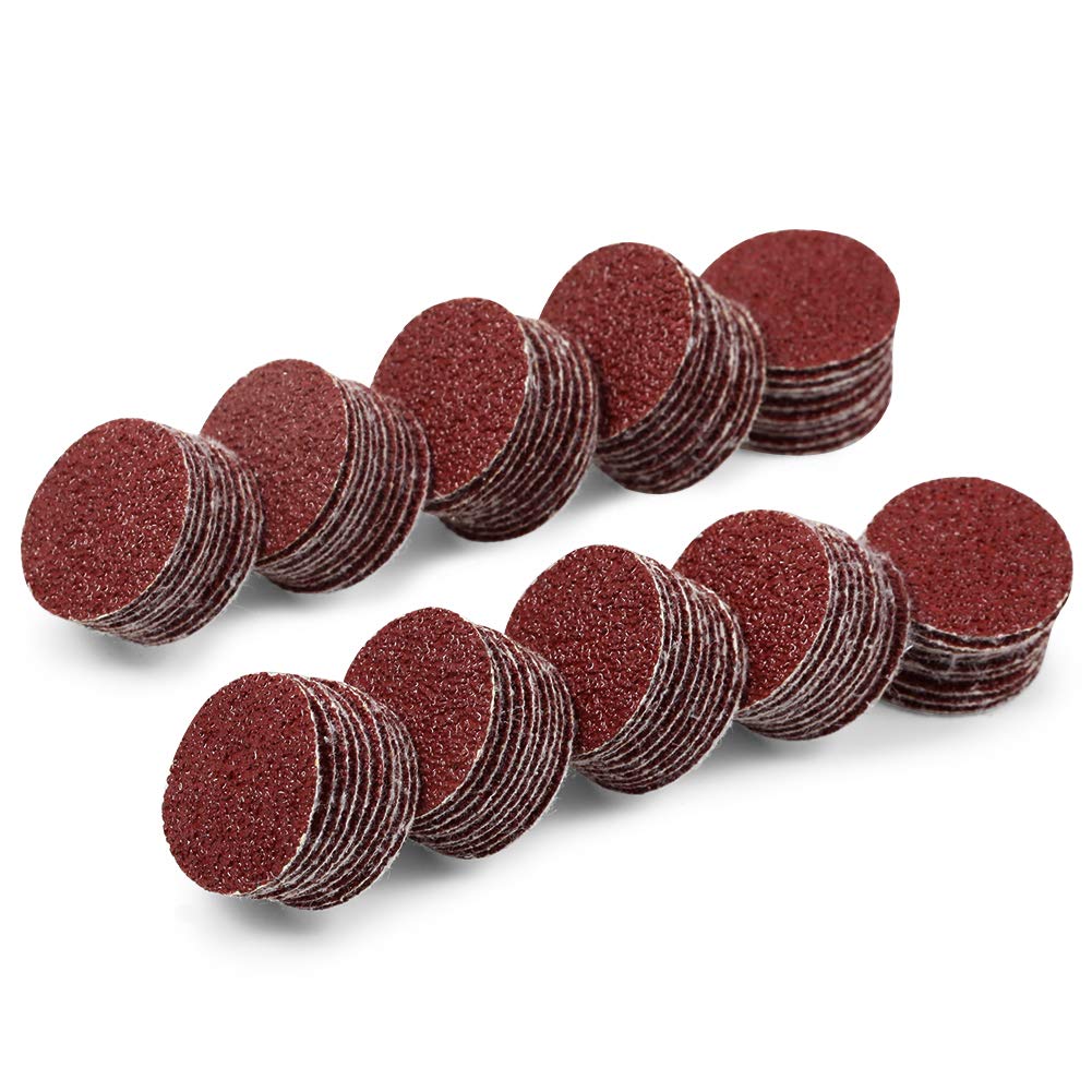 SPEEDWOX 40 Grit Hook and Loop Sanding Discs for Drill Grinder Rotary Tools No Hole