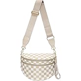 WSOJF Bum Bag Crossbody Bags for Women Travel Checkered Crossbody Bag