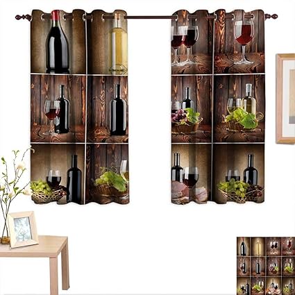 Amazon Com Martindecor Wine Decor Curtains By Wine Themed Collage