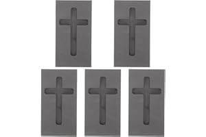 EXCEART Graphite Ingot Mold 5 Pieces Cross Shape Smelting Molds for Metal Casting Refining Gold Silver