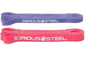 SERIOUS STEEL FITNESS Serious Steel 41" Assisted Pull-up Band, Heavy Duty Resistance Band Sets, Stretching, Powerlifting, Resistance Training and Pull Up Assistance Bands