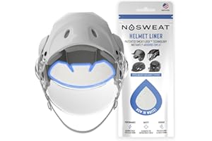 NO SWEAT Helmet Sweat Liners - White Patented Sweat Absorbing Pads | Made in The USA - 3 | 6 | 12 | 25 Pack