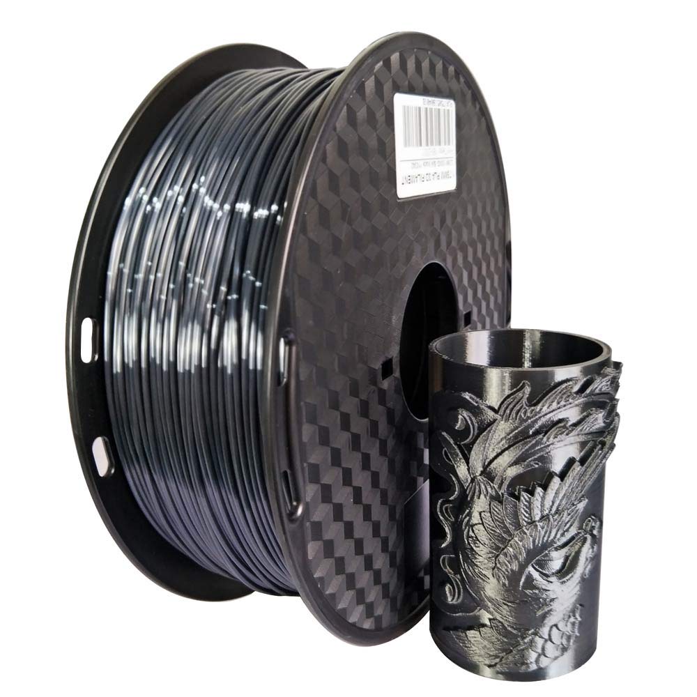CC3D Shiny Silk Black PLA Filament 1.75mm 1KG 3D Printier Filament Silky Gloss Metallic Metal PLA Black FDM 3D Printer Materials