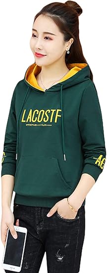 Amazon Mlboss パーカー レディース フード付き ゆったり トレーナー 長袖 プルオーバー スウェット カジュアル ロゴパーカー 韓国風 おしゃれ 秋 大きいサイズ トップス トレーナー パーカー 通販