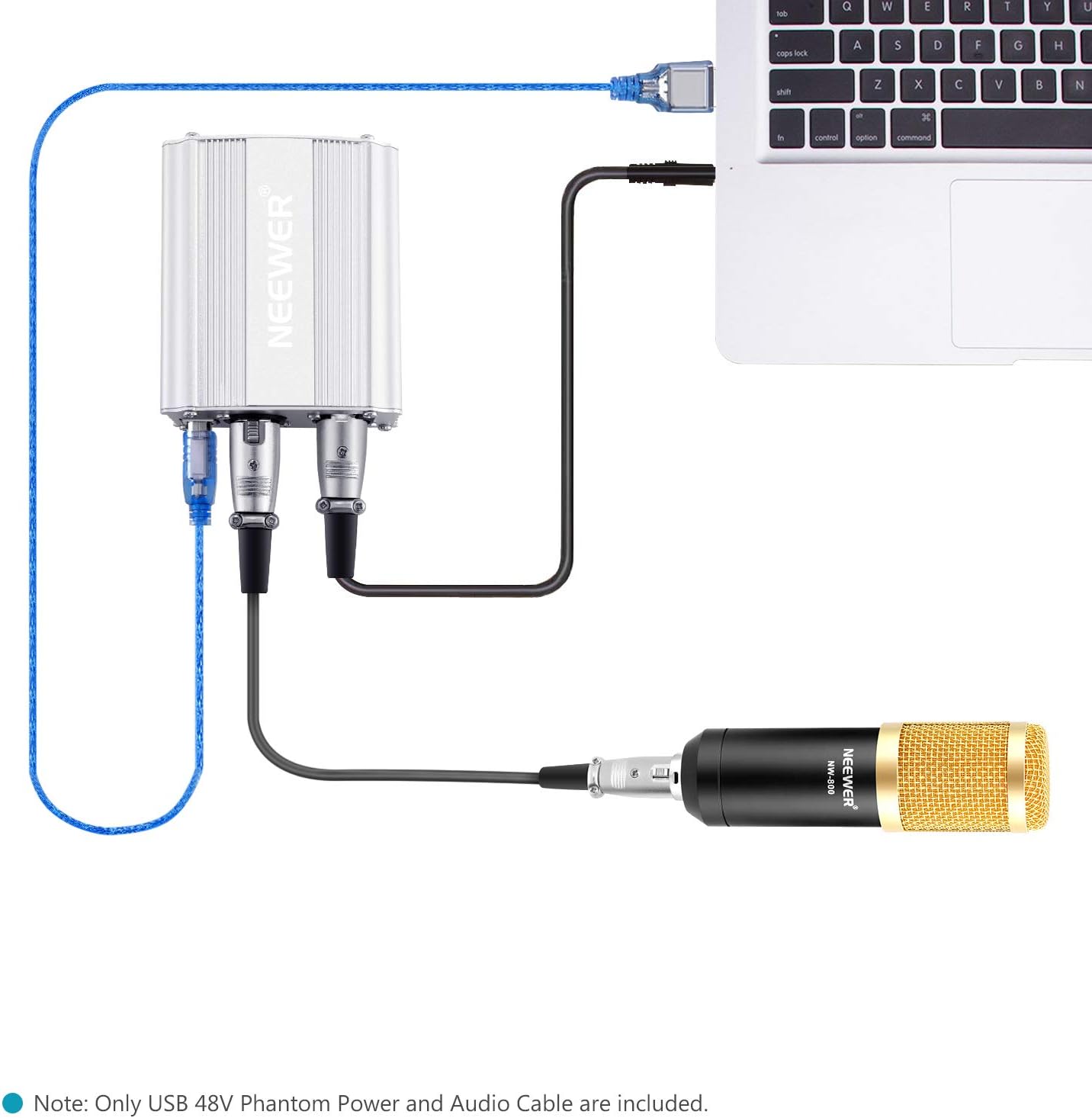 Silver Xlr To Xlr 3 Pin Microphone Cable For Any Condenser Microphone Music Recording Equipment Neewer
