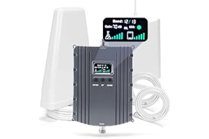 SNDCELLUP Cell Phone Booster for Home & Office,Up to 5500Sq Ft,Cell Phone Signal Booster for Band 2/25 / 4/66 / 5/12 / 17/13 with All U.S. Carriers,Boosts 5G 4G LTE, FCC Approved Cell Booster