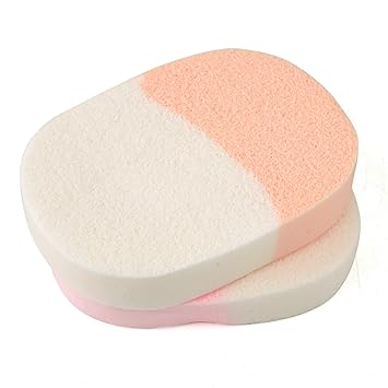 STORE77 CONNECTWIDE Facial Cleaning Sponge Cosmetic Puff Washing Foam Producer Makeup Remover Pads (Random Colour), 2 Pcs