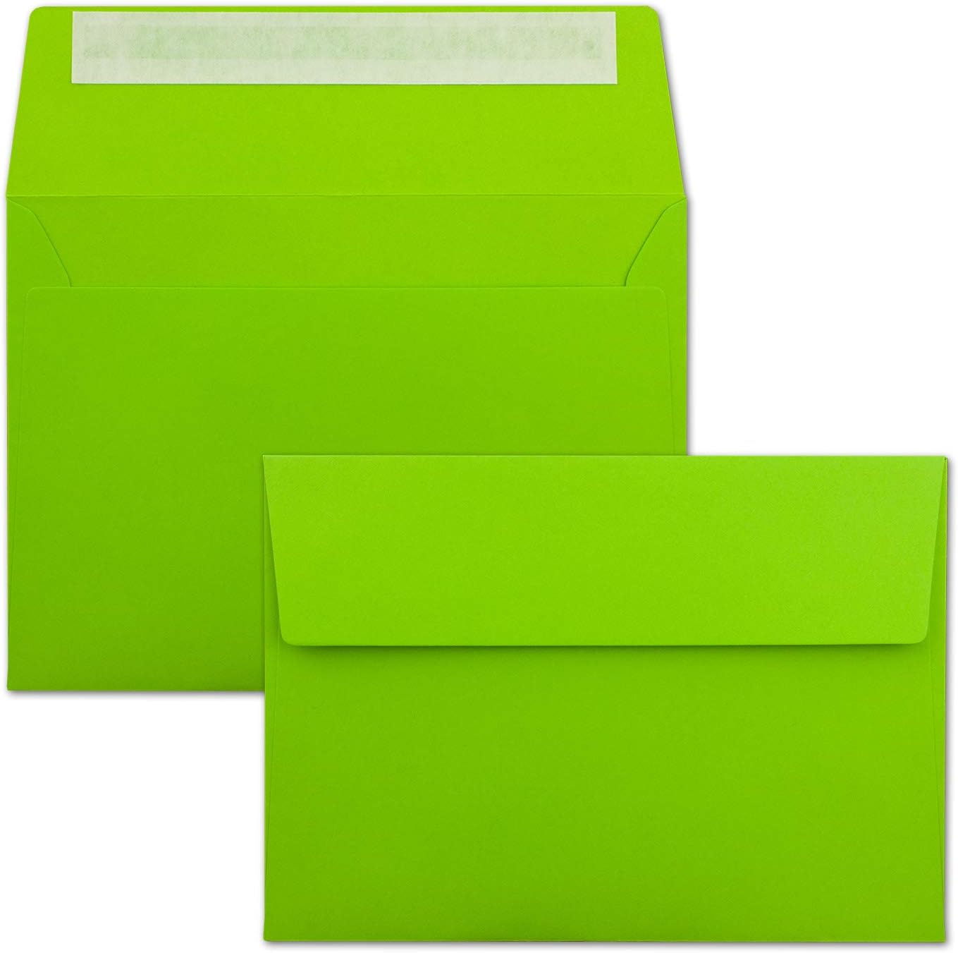 50 X DIN Lang Briefumschläge Hellgrün – 11 X 22 Cm, 120 G/m², Mit Haftstreifen, Made In Germany