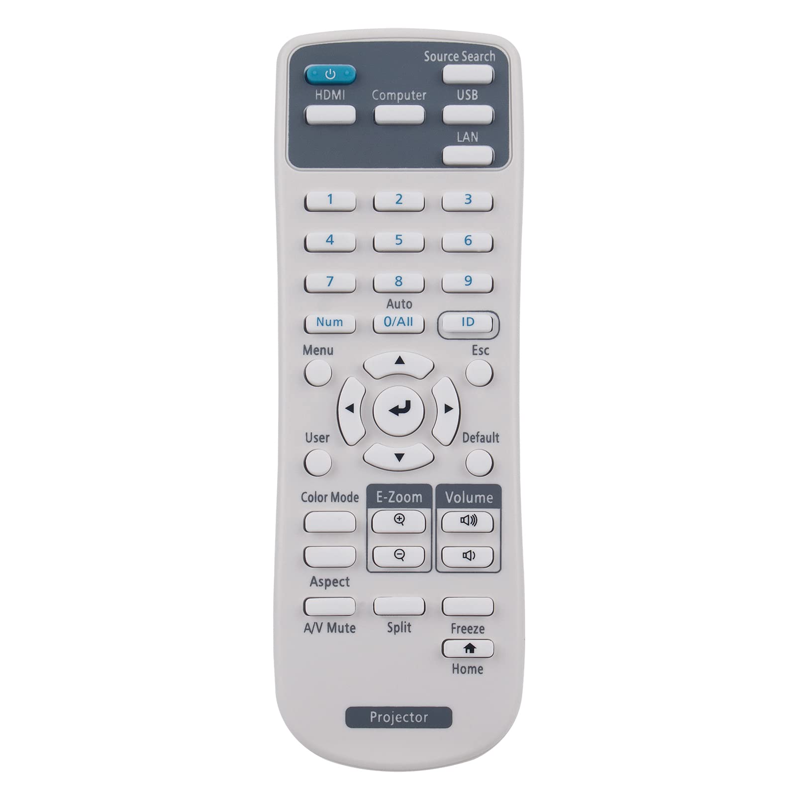 VINABTY E10 Replacement Remote Control Compatible with EPSON PROJESTOR E10 EB-E01 EB-E10 EB-E20 EB-X06 EB-X49 EB-X51 EB-W06 EB-W49 EB-W51