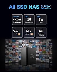 TERRAMASTER F4 SSD NAS Storage - 4Bay All SSD NAS