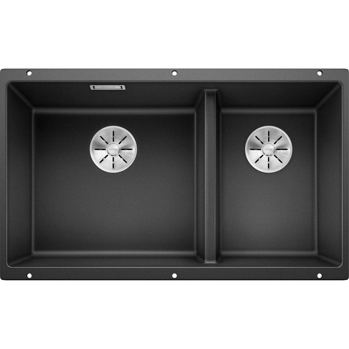 BLANCO SUBLINE 430/270-U – Double Undermount Kitchen Sink for 80 cm Wide Base Units – Made of SILGRANIT – Grey – 523151