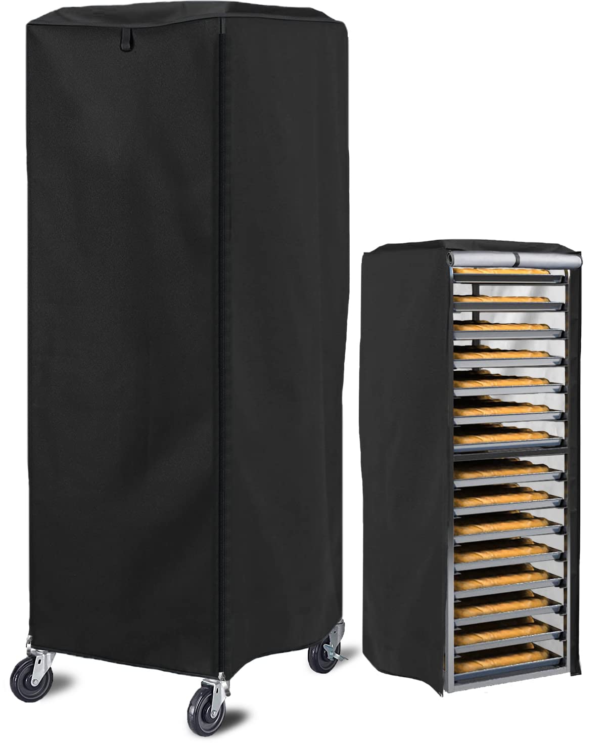 Photo 1 of Sealcover Pan Rack Cover, High Density Waterproof and Dustproof Bread Rack Cover, 23"x28"x64", Bakery Single Rack Covers.