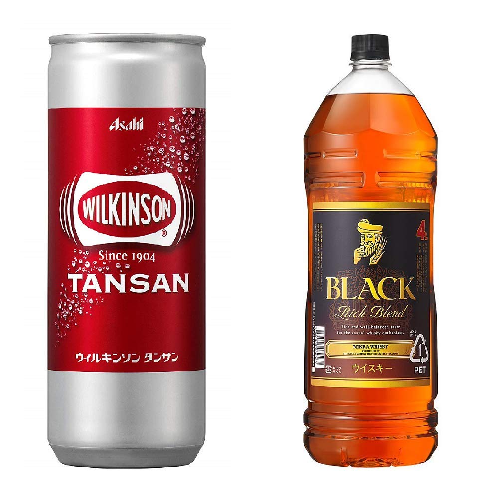 【セット買い】ブラックニッカ リッチブレンド [ ウイスキー 日本 4000ml ]+ウィルキンソン タンサン 炭酸水 250ml×20本